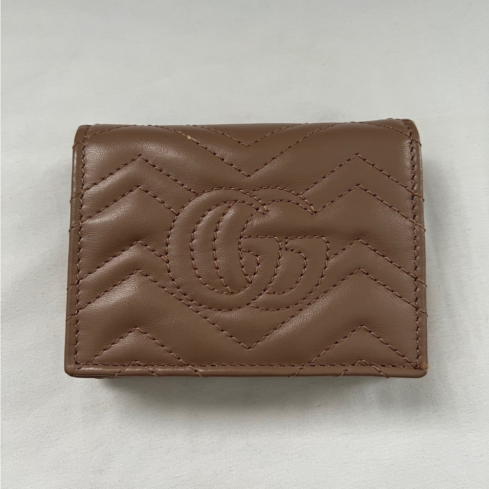 Gucci GG Matelasse Marmont Leather Chevron Card Case Wallet - Picture 3 of 12